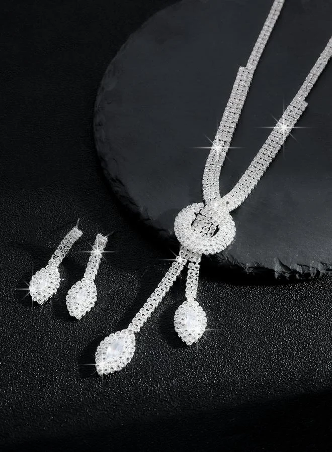 Take Two  2-Piece Embellished Necklace And Earrings Jewelry Set for Women | Best Price UAE